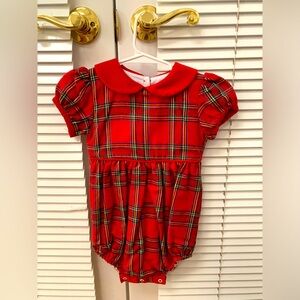 Sal & Pimenta Tartan Holiday Bubble with Velvet Trim